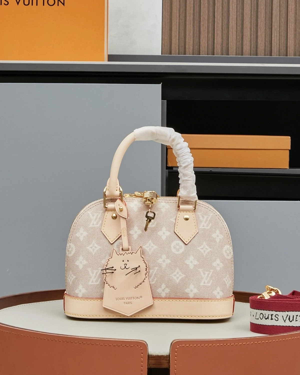 Alma BB “Meowgram coated canvas”