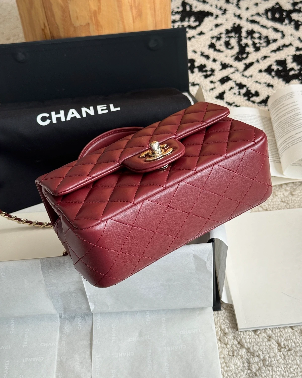 mini-rectangular-top-handle-claret (4) Mini Rectangular Top Handle “Claret”