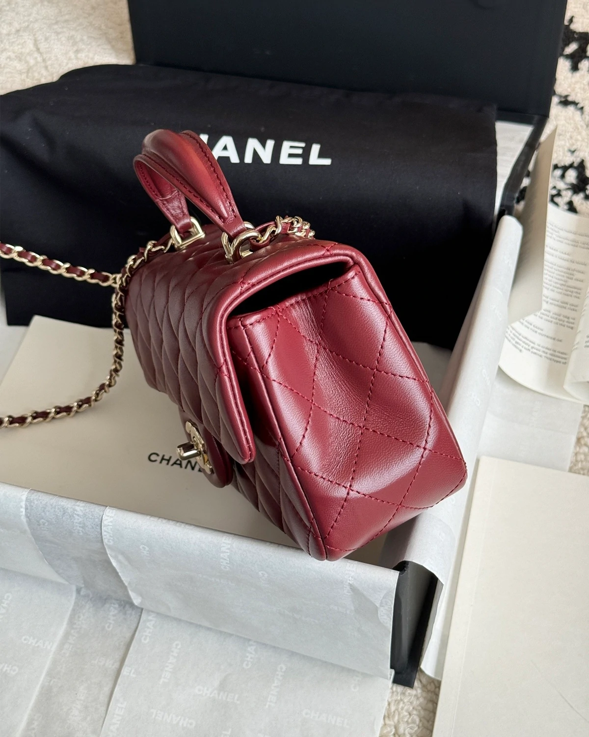 mini-rectangular-top-handle-claret (7) Mini Rectangular Top Handle “Claret”