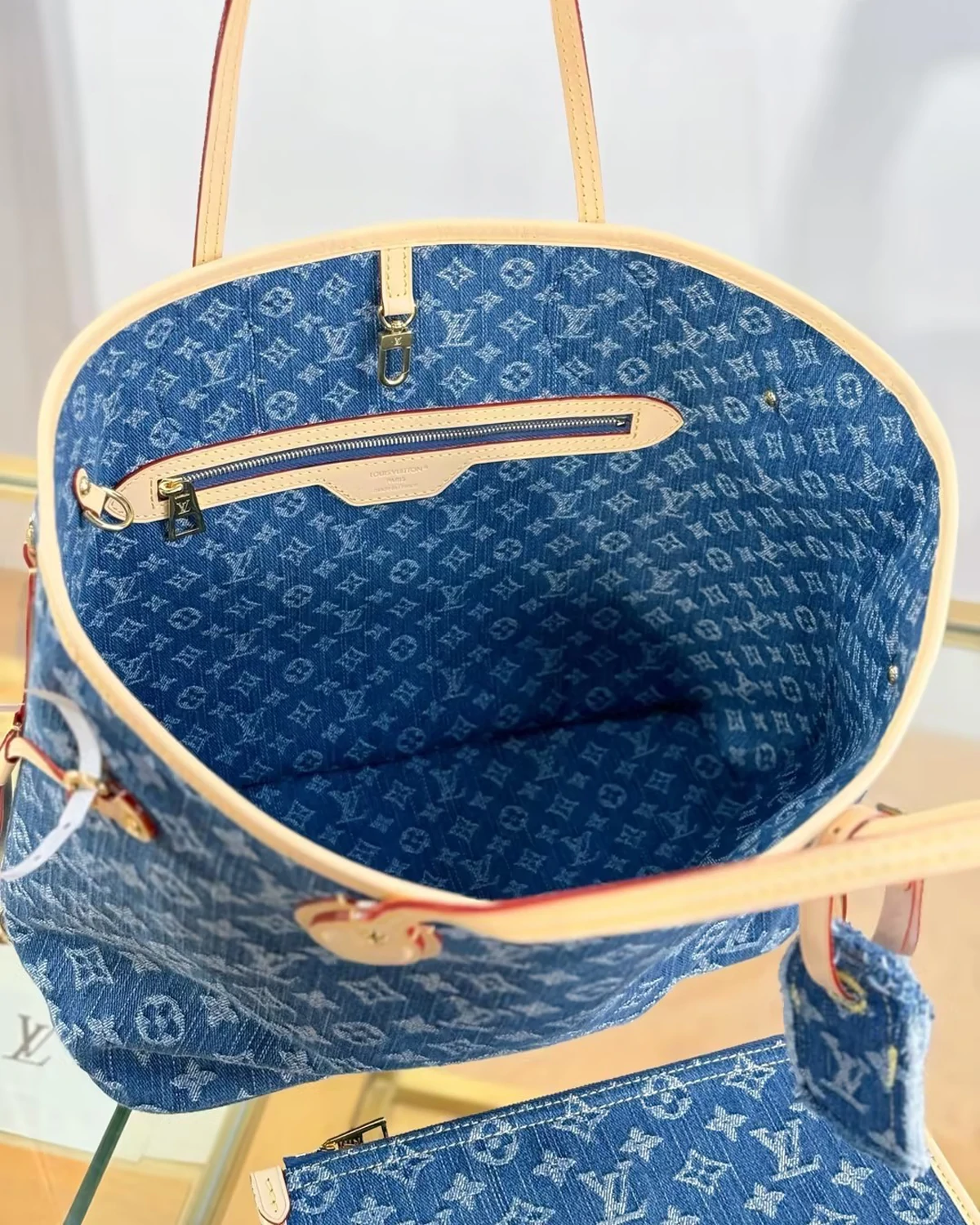 Neverfull MM “Denim Blue” (4) Neverfull MM “Denim Blue”