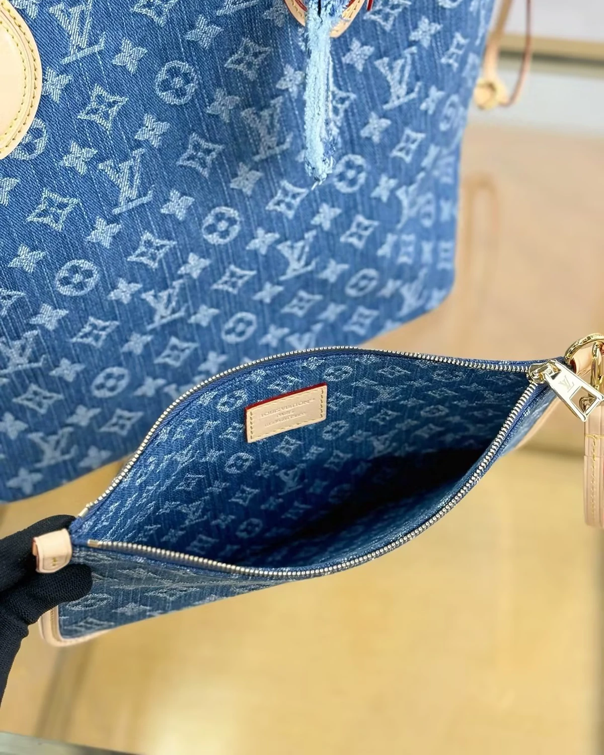 Neverfull MM “Denim Blue” (5) Neverfull MM “Denim Blue”