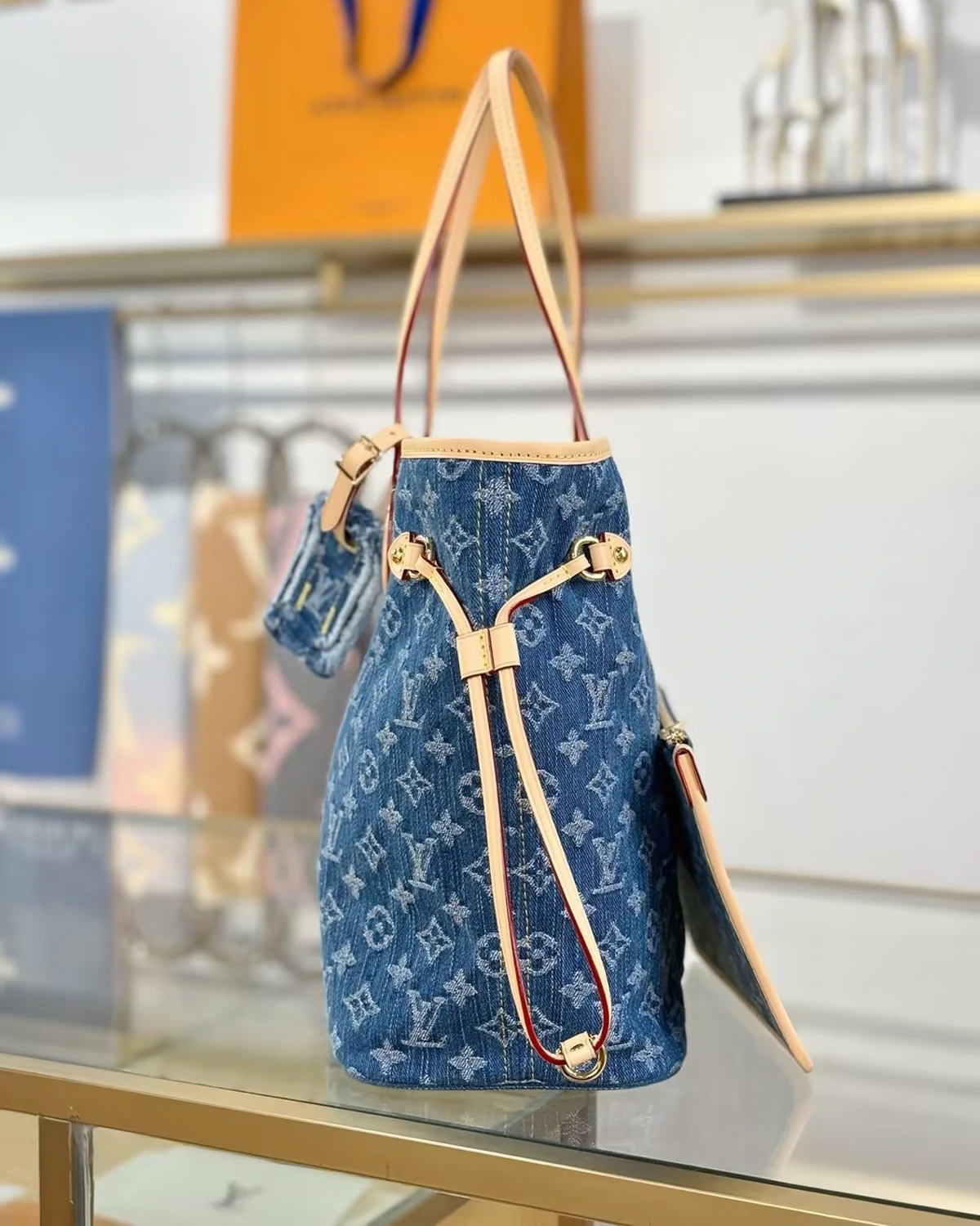 Neverfull MM “Denim Blue” (6) Neverfull MM “Denim Blue”